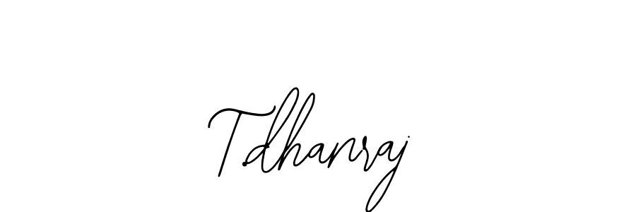 Use a signature maker to create a handwritten signature online. With this signature software, you can design (Bearetta-2O07w) your own signature for name T.dhanraj. T.dhanraj signature style 12 images and pictures png