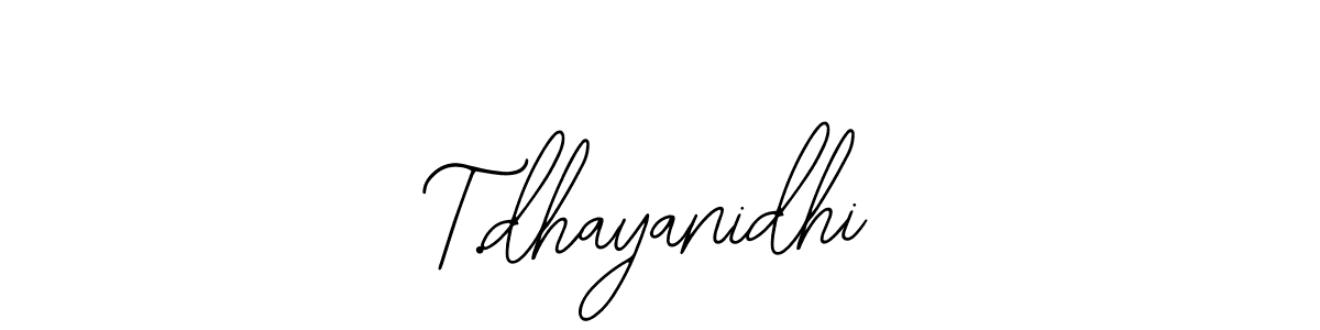 Create a beautiful signature design for name T.dhayanidhi. With this signature (Bearetta-2O07w) fonts, you can make a handwritten signature for free. T.dhayanidhi signature style 12 images and pictures png