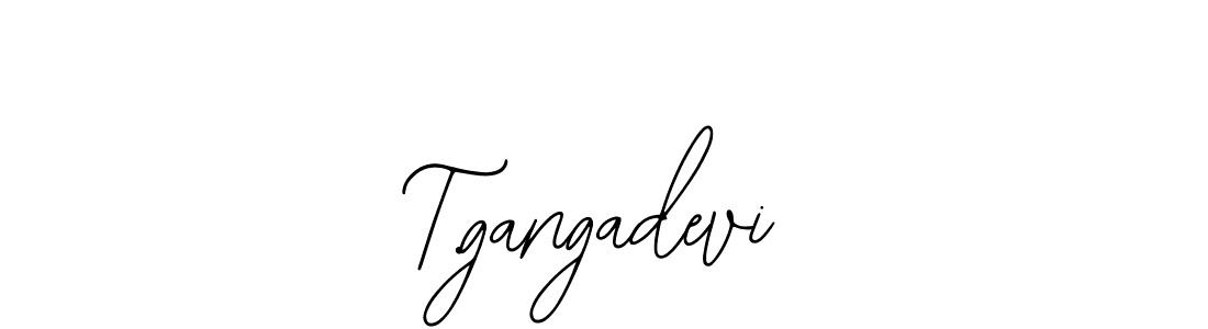 How to make T.gangadevi name signature. Use Bearetta-2O07w style for creating short signs online. This is the latest handwritten sign. T.gangadevi signature style 12 images and pictures png