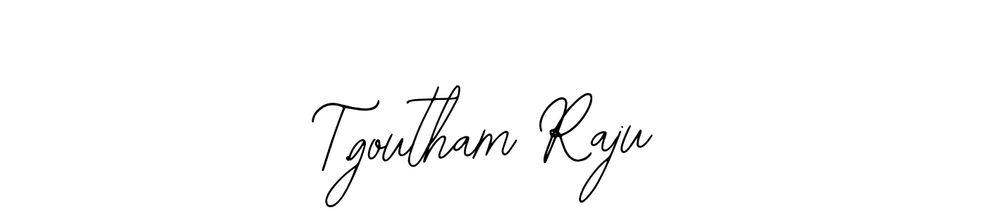 This is the best signature style for the T.goutham Raju name. Also you like these signature font (Bearetta-2O07w). Mix name signature. T.goutham Raju signature style 12 images and pictures png