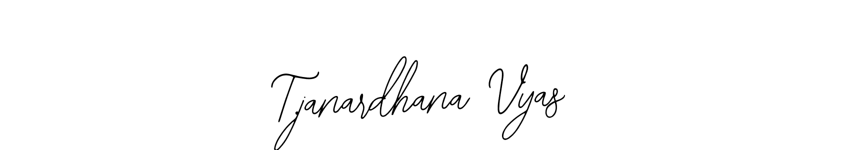 You should practise on your own different ways (Bearetta-2O07w) to write your name (T.janardhana Vyas) in signature. don't let someone else do it for you. T.janardhana Vyas signature style 12 images and pictures png