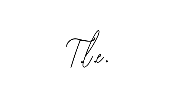 How to make T.l.e. name signature. Use Bearetta-2O07w style for creating short signs online. This is the latest handwritten sign. T.l.e. signature style 12 images and pictures png