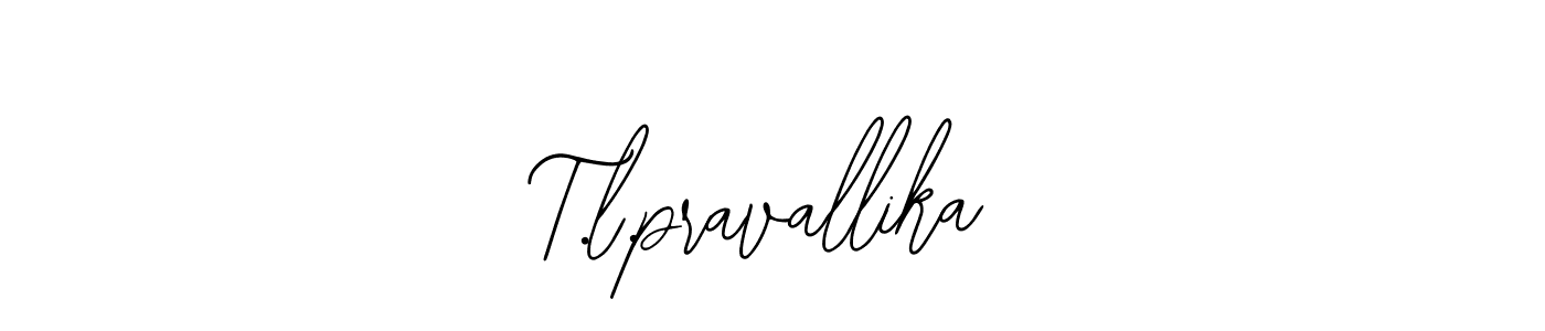 How to Draw T.l.pravallika signature style? Bearetta-2O07w is a latest design signature styles for name T.l.pravallika. T.l.pravallika signature style 12 images and pictures png