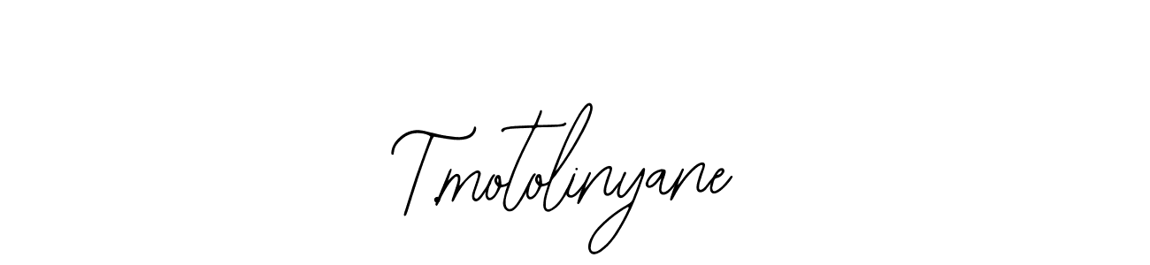 Design your own signature with our free online signature maker. With this signature software, you can create a handwritten (Bearetta-2O07w) signature for name T.motolinyane. T.motolinyane signature style 12 images and pictures png