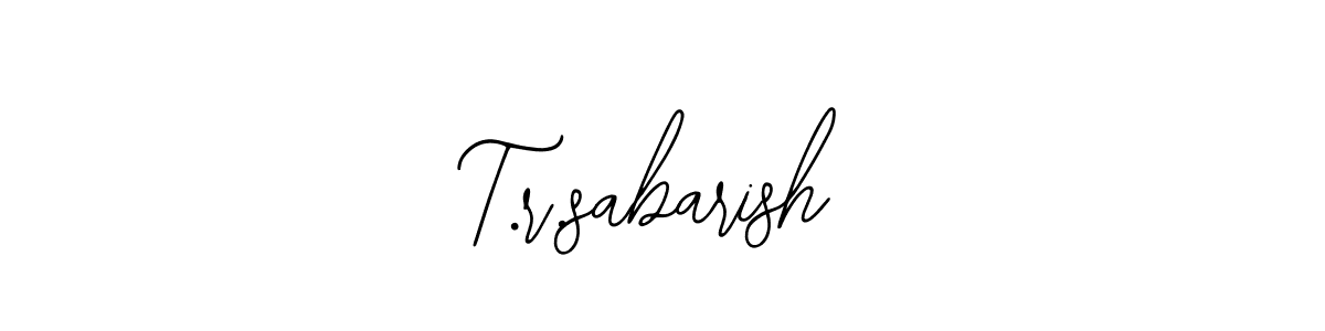 How to Draw T.r.sabarish signature style? Bearetta-2O07w is a latest design signature styles for name T.r.sabarish. T.r.sabarish signature style 12 images and pictures png