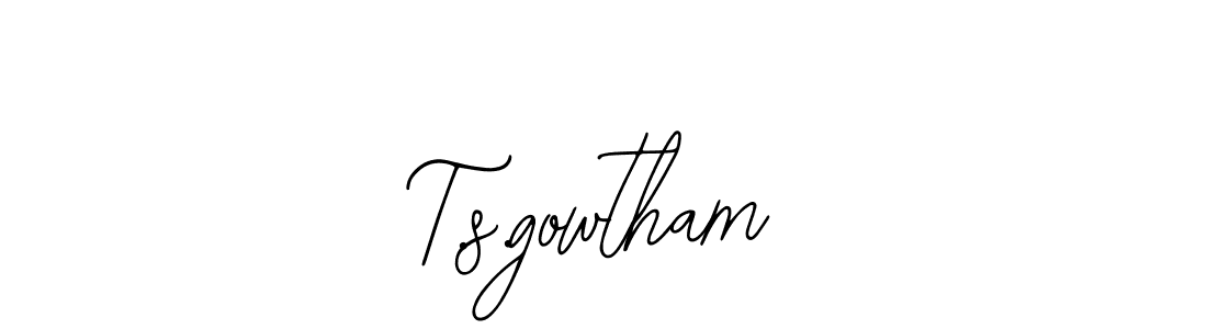 Use a signature maker to create a handwritten signature online. With this signature software, you can design (Bearetta-2O07w) your own signature for name T.s.gowtham. T.s.gowtham signature style 12 images and pictures png