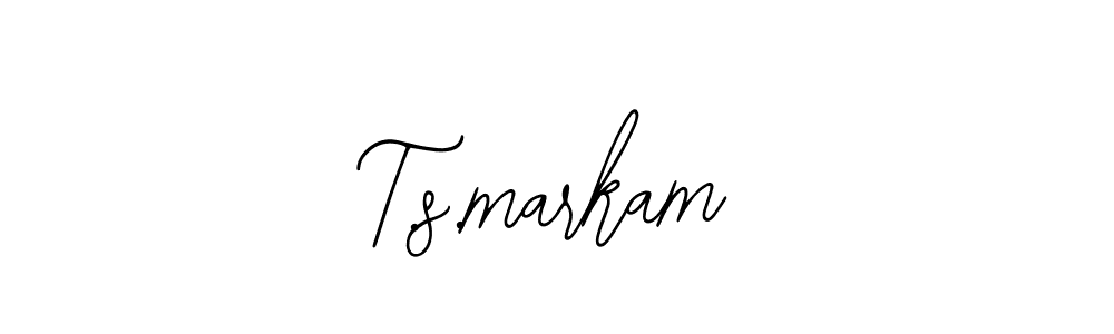 Create a beautiful signature design for name T.s.markam. With this signature (Bearetta-2O07w) fonts, you can make a handwritten signature for free. T.s.markam signature style 12 images and pictures png