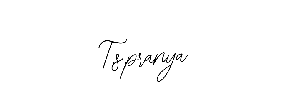 Make a beautiful signature design for name T.s.pranya. With this signature (Bearetta-2O07w) style, you can create a handwritten signature for free. T.s.pranya signature style 12 images and pictures png