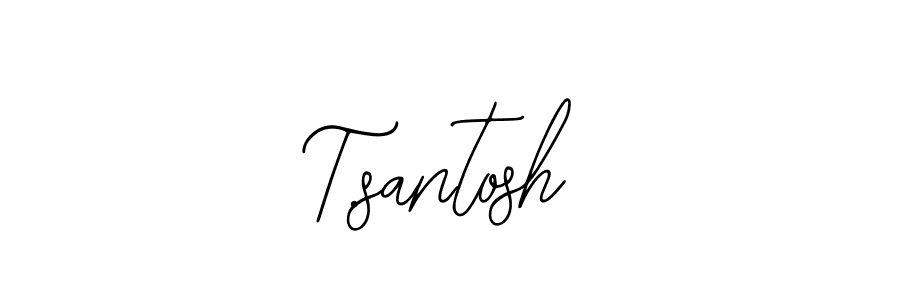 Also we have T.santosh name is the best signature style. Create professional handwritten signature collection using Bearetta-2O07w autograph style. T.santosh signature style 12 images and pictures png