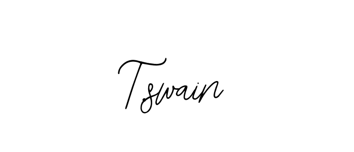 How to make T.swain name signature. Use Bearetta-2O07w style for creating short signs online. This is the latest handwritten sign. T.swain signature style 12 images and pictures png