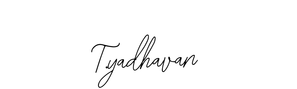 It looks lik you need a new signature style for name T.yadhavan. Design unique handwritten (Bearetta-2O07w) signature with our free signature maker in just a few clicks. T.yadhavan signature style 12 images and pictures png