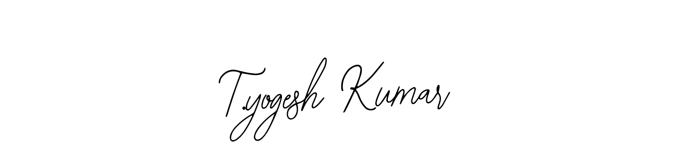 It looks lik you need a new signature style for name T.yogesh Kumar. Design unique handwritten (Bearetta-2O07w) signature with our free signature maker in just a few clicks. T.yogesh Kumar signature style 12 images and pictures png