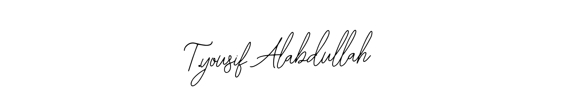 How to Draw T.yousif Alabdullah signature style? Bearetta-2O07w is a latest design signature styles for name T.yousif Alabdullah. T.yousif Alabdullah signature style 12 images and pictures png