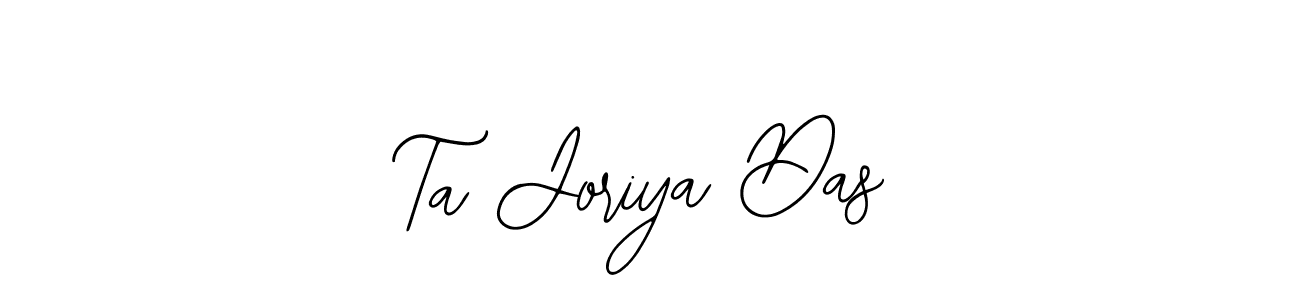 It looks lik you need a new signature style for name Ta Joriya Das. Design unique handwritten (Bearetta-2O07w) signature with our free signature maker in just a few clicks. Ta Joriya Das signature style 12 images and pictures png