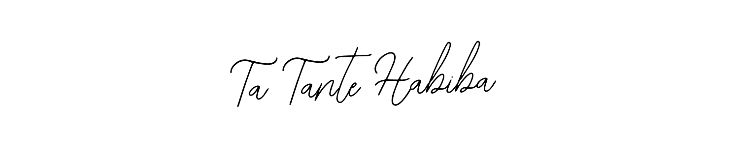 How to make Ta Tante Habiba name signature. Use Bearetta-2O07w style for creating short signs online. This is the latest handwritten sign. Ta Tante Habiba signature style 12 images and pictures png