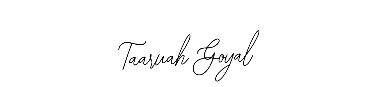 Also You can easily find your signature by using the search form. We will create Taaruah Goyal name handwritten signature images for you free of cost using Bearetta-2O07w sign style. Taaruah Goyal signature style 12 images and pictures png