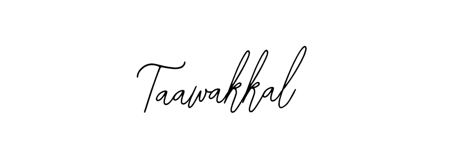 Design your own signature with our free online signature maker. With this signature software, you can create a handwritten (Bearetta-2O07w) signature for name Taawakkal. Taawakkal signature style 12 images and pictures png