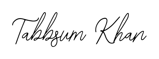 Designed for modern professionals: Tabbsum Khan name signature crafted with Bearetta-2O07w script. Ready for digital PDF workflows. Tabbsum Khan signature style 12 images and pictures png
