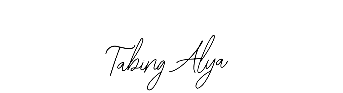 Make a beautiful signature design for name Tabing Alya. With this signature (Bearetta-2O07w) style, you can create a handwritten signature for free. Tabing Alya signature style 12 images and pictures png