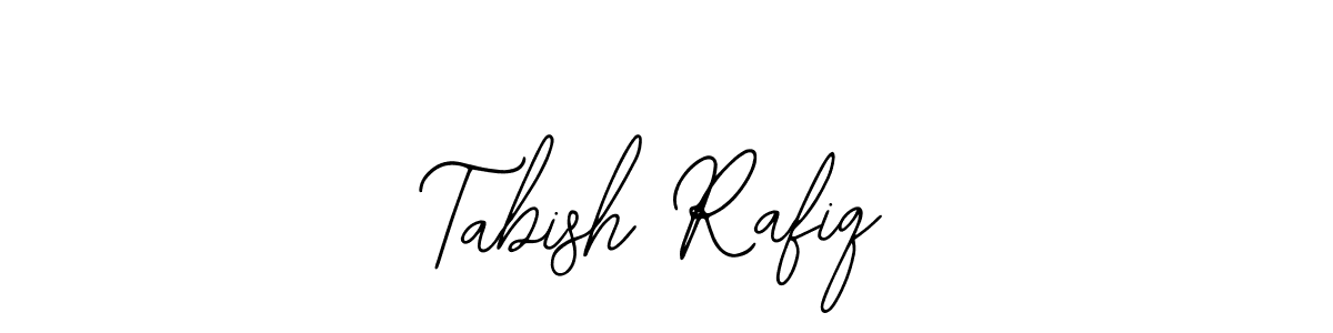 The best way (Bearetta-2O07w) to make a short signature is to pick only two or three words in your name. The name Tabish Rafiq include a total of six letters. For converting this name. Tabish Rafiq signature style 12 images and pictures png
