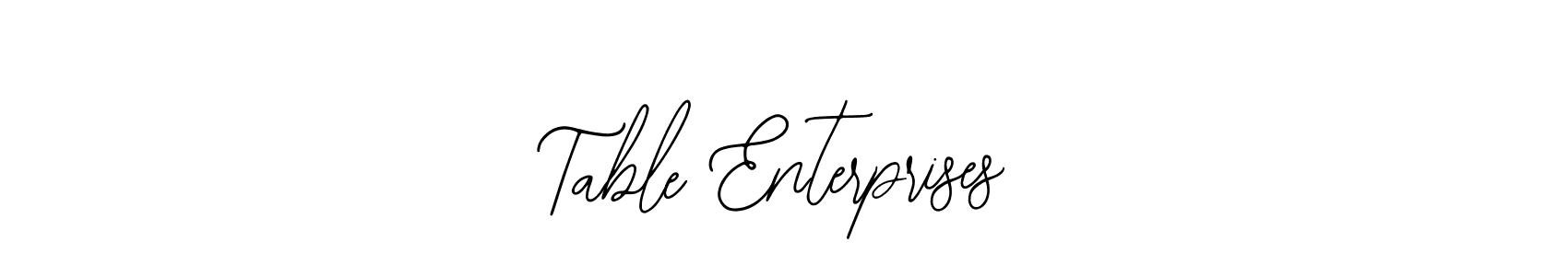 Similarly Bearetta-2O07w is the best handwritten signature design. Signature creator online .You can use it as an online autograph creator for name Table Enterprises. Table Enterprises signature style 12 images and pictures png