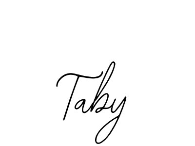 Use a signature maker to create a handwritten signature online. With this signature software, you can design (Bearetta-2O07w) your own signature for name Taby. Taby signature style 12 images and pictures png