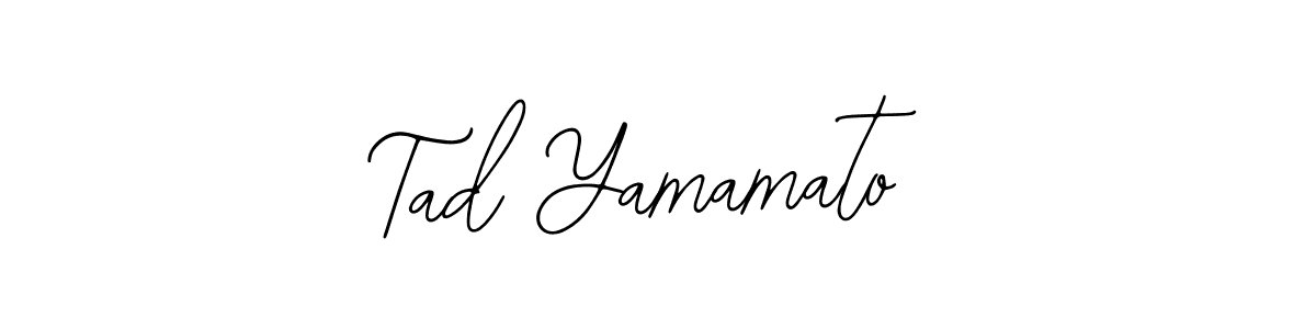 Use a signature maker to create a handwritten signature online. With this signature software, you can design (Bearetta-2O07w) your own signature for name Tad Yamamato. Tad Yamamato signature style 12 images and pictures png