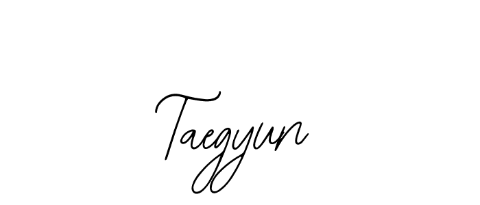 You should practise on your own different ways (Bearetta-2O07w) to write your name (Taegyun) in signature. don't let someone else do it for you. Taegyun signature style 12 images and pictures png