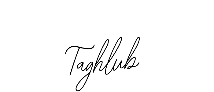 How to make Taghlub name signature. Use Bearetta-2O07w style for creating short signs online. This is the latest handwritten sign. Taghlub signature style 12 images and pictures png