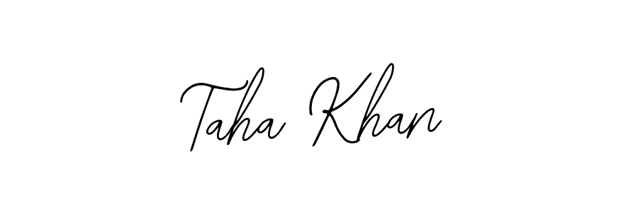 Make a beautiful signature design for name Taha Khan. With this signature (Bearetta-2O07w) style, you can create a handwritten signature for free. Taha Khan signature style 12 images and pictures png