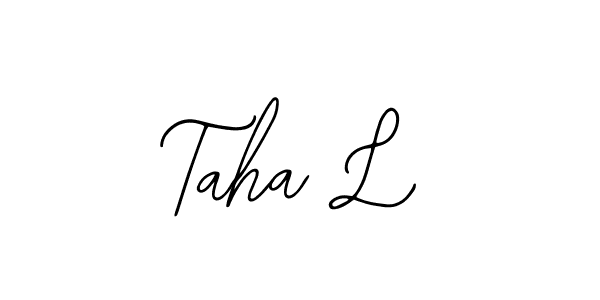 Similarly Bearetta-2O07w is the best handwritten signature design. Signature creator online .You can use it as an online autograph creator for name Taha L. Taha L signature style 12 images and pictures png
