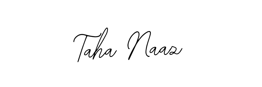 You should practise on your own different ways (Bearetta-2O07w) to write your name (Taha Naaz) in signature. don't let someone else do it for you. Taha Naaz signature style 12 images and pictures png