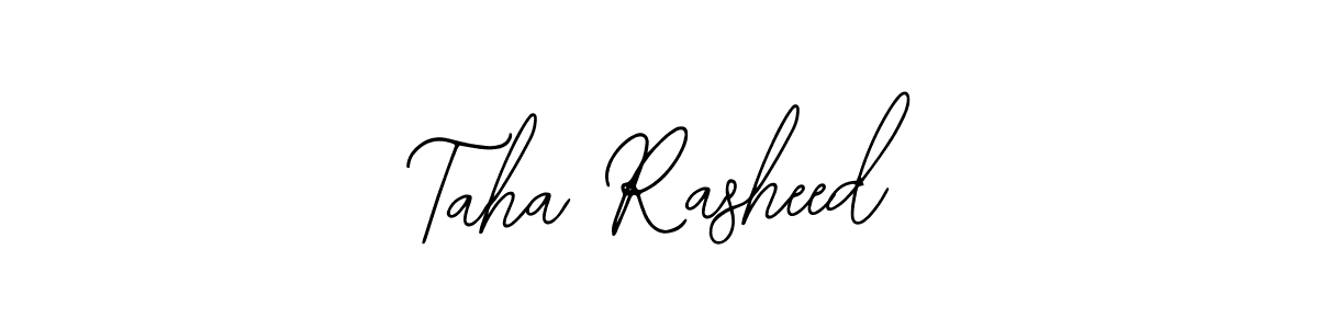 Bearetta-2O07w is a professional signature style that is perfect for those who want to add a touch of class to their signature. It is also a great choice for those who want to make their signature more unique. Get Taha Rasheed name to fancy signature for free. Taha Rasheed signature style 12 images and pictures png