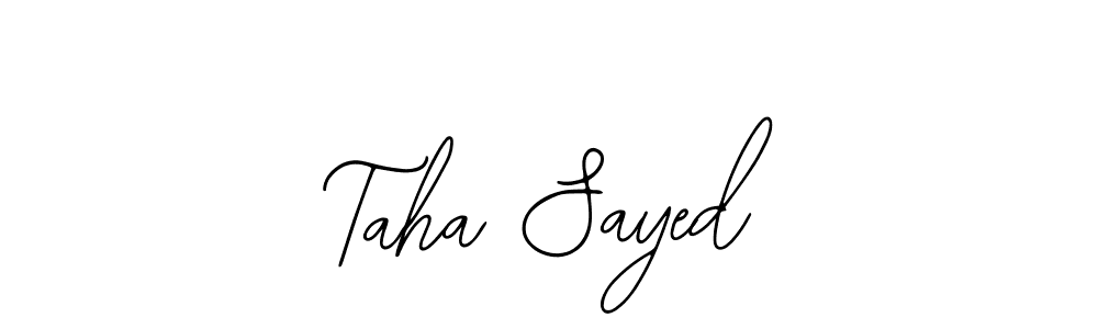 How to make Taha Sayed signature? Bearetta-2O07w is a professional autograph style. Create handwritten signature for Taha Sayed name. Taha Sayed signature style 12 images and pictures png