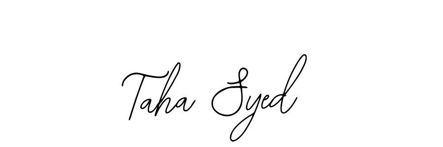 Also You can easily find your signature by using the search form. We will create Taha Syed name handwritten signature images for you free of cost using Bearetta-2O07w sign style. Taha Syed signature style 12 images and pictures png