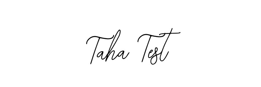 How to make Taha Test signature? Bearetta-2O07w is a professional autograph style. Create handwritten signature for Taha Test name. Taha Test signature style 12 images and pictures png