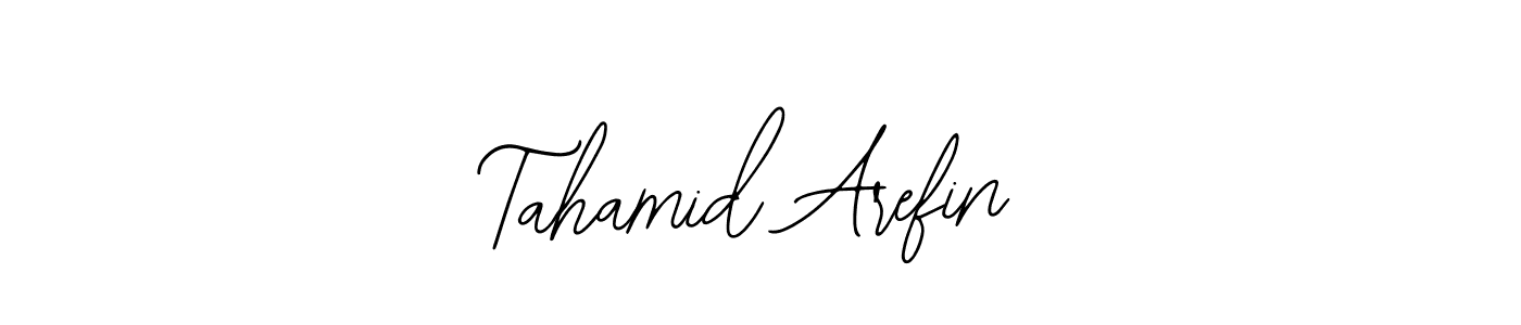 Design your own signature with our free online signature maker. With this signature software, you can create a handwritten (Bearetta-2O07w) signature for name Tahamid Arefin. Tahamid Arefin signature style 12 images and pictures png