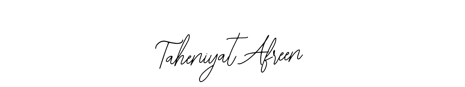This is the best signature style for the Taheniyat Afreen name. Also you like these signature font (Bearetta-2O07w). Mix name signature. Taheniyat Afreen signature style 12 images and pictures png