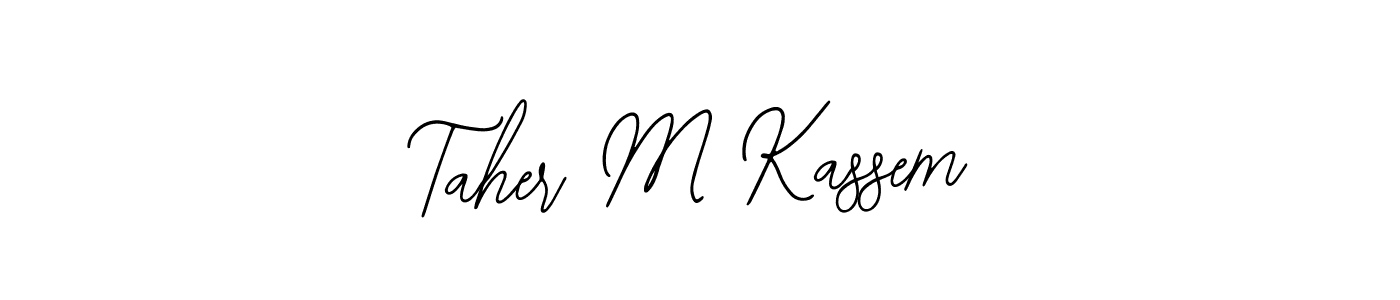 It looks lik you need a new signature style for name Taher M Kassem. Design unique handwritten (Bearetta-2O07w) signature with our free signature maker in just a few clicks. Taher M Kassem signature style 12 images and pictures png