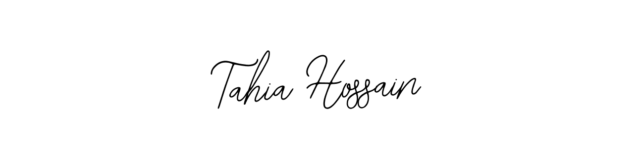 You should practise on your own different ways (Bearetta-2O07w) to write your name (Tahia Hossain) in signature. don't let someone else do it for you. Tahia Hossain signature style 12 images and pictures png