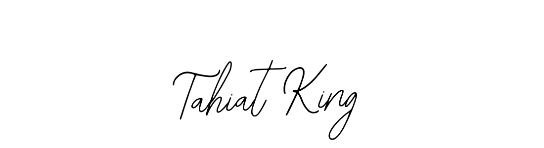 Design your own signature with our free online signature maker. With this signature software, you can create a handwritten (Bearetta-2O07w) signature for name Tahiat King. Tahiat King signature style 12 images and pictures png