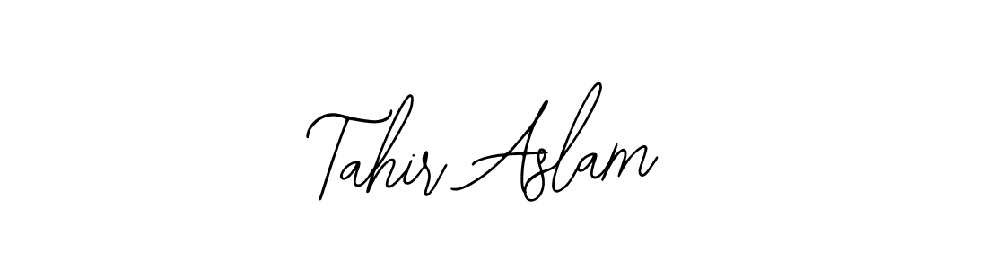 This is the best signature style for the Tahir Aslam name. Also you like these signature font (Bearetta-2O07w). Mix name signature. Tahir Aslam signature style 12 images and pictures png