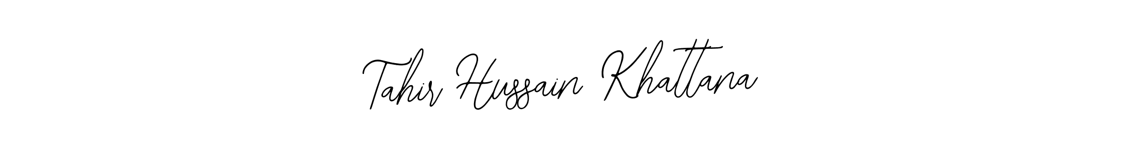 This is the best signature style for the Tahir Hussain Khattana name. Also you like these signature font (Bearetta-2O07w). Mix name signature. Tahir Hussain Khattana signature style 12 images and pictures png