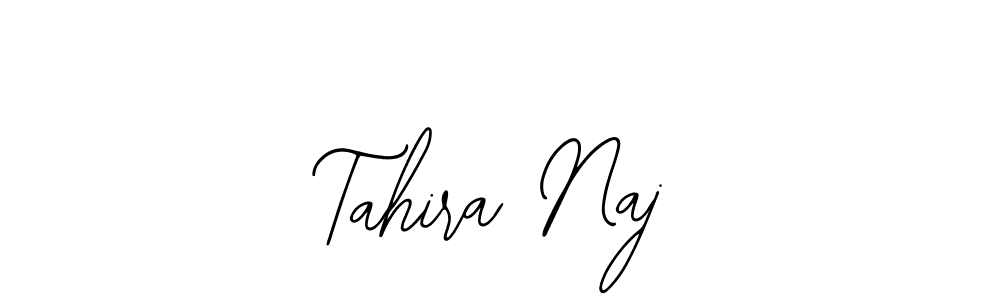 The best way (Bearetta-2O07w) to make a short signature is to pick only two or three words in your name. The name Tahira Naj include a total of six letters. For converting this name. Tahira Naj signature style 12 images and pictures png