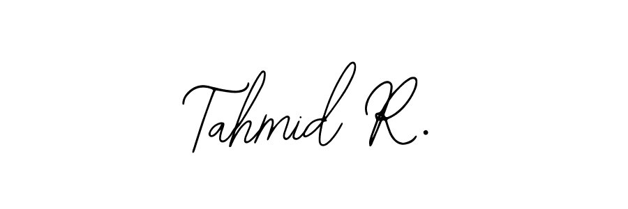 How to make Tahmid R. name signature. Use Bearetta-2O07w style for creating short signs online. This is the latest handwritten sign. Tahmid R. signature style 12 images and pictures png