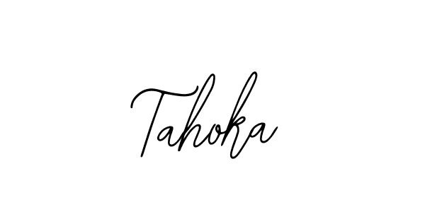 How to make Tahoka signature? Bearetta-2O07w is a professional autograph style. Create handwritten signature for Tahoka name. Tahoka signature style 12 images and pictures png