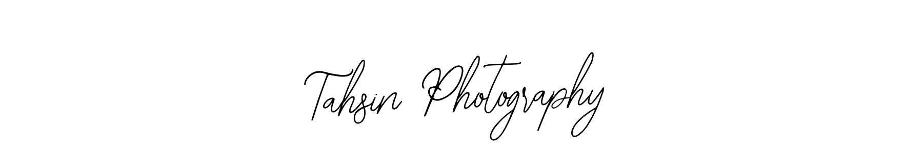 How to make Tahsin Photography name signature. Use Bearetta-2O07w style for creating short signs online. This is the latest handwritten sign. Tahsin Photography signature style 12 images and pictures png