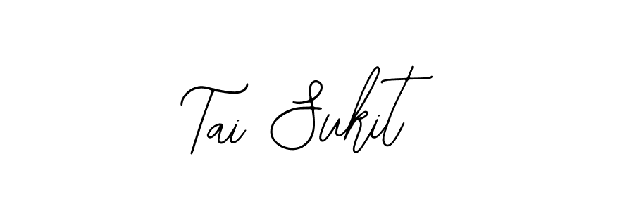 You should practise on your own different ways (Bearetta-2O07w) to write your name (Tai Sukit) in signature. don't let someone else do it for you. Tai Sukit signature style 12 images and pictures png