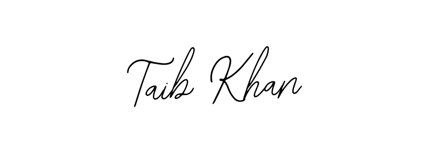 How to make Taib Khan name signature. Use Bearetta-2O07w style for creating short signs online. This is the latest handwritten sign. Taib Khan signature style 12 images and pictures png