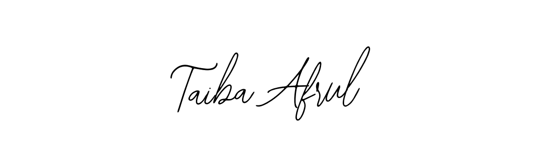 Use a signature maker to create a handwritten signature online. With this signature software, you can design (Bearetta-2O07w) your own signature for name Taiba Afrul. Taiba Afrul signature style 12 images and pictures png